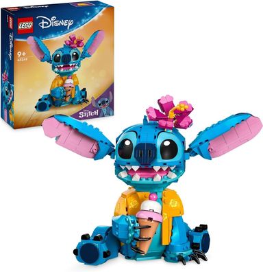 LEGO, Disney Stitch, BAU- und Spielset für Kinder, Figur mit Eiswaffel Spielzeug