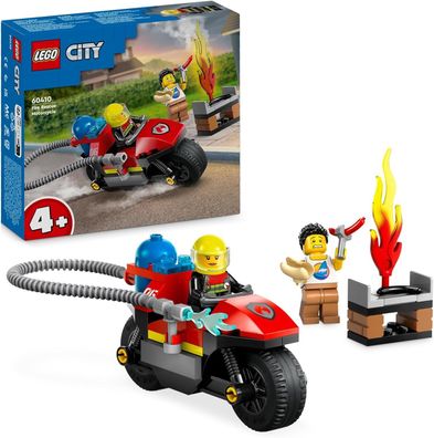 LEGO City Feuerwehrmotorrad, Feuerweh Spielzeug für Kinder ab 4 Jahren Spielzeug