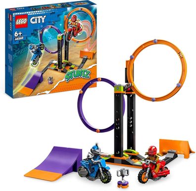LEGO 60360 City Stuntz Kreisende Reifen-Challenge, 1 oder 2 Spieler Wettbewerbe