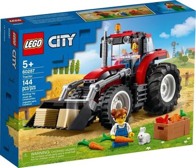 LEGO 60287 City Traktor Spielzeug, Bauernhof Set mit Minifiguren, Spielzeug