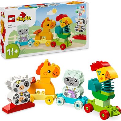 LEGO DUPLO Tierzug, Zug-Spielzeug mit Rädern, kreative Tierfiguren zum Bauen