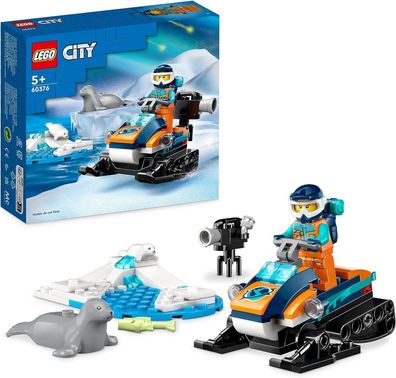 LEGO 60376 City Arktis-Schneemobil, Konstruktionsspielzeug-Set, Spielzeug Kinder