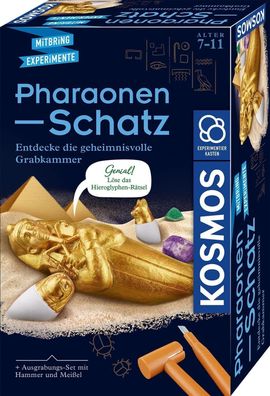 KOSMOS 658199 Pharaonen-Schatz, Ausgrabungs-Set, Grabe echte Edelsteine aus