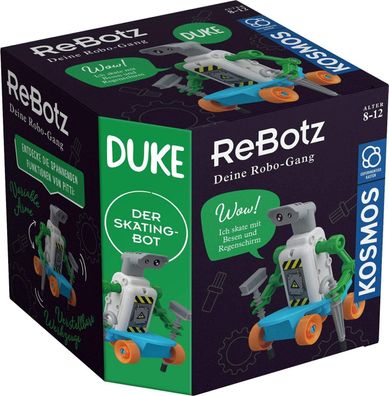 KOSMOS 602598 ReBotz - Duke der Skating-Bot, Mini-Roboter zum Bauen, Spielen