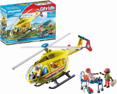 Playmobil City Life 71203 Rettungshelikopter, Spielzeug für Kinder ab 4 Jahren