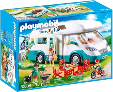 Playmobil Family Fun 70088 Familien-Wohnmobil mit abnehmbaren Dach, Spielzeug