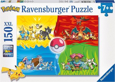 Ravensburger Kinderpuzzle 10035 - Pokémon Typen - 150 Teile XXL Pokémon Puzzle