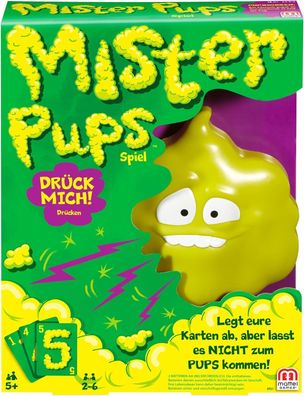 Mattel Games Mister Pups, lustiges Kartenspiel für Kinder und die Familie