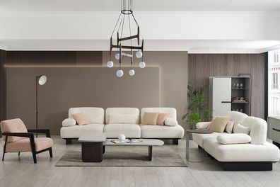 Designer Weiße Couchen Luxuriöse Wohnzimmer Sofagarnitur Edler Sessel