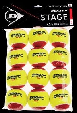 Dunlop Stage3 12er-Pack Tennisbälle (Kleinfeld)