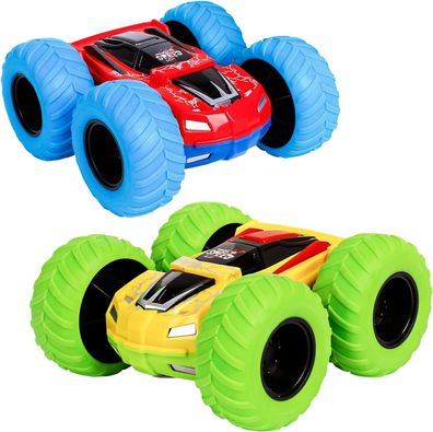 M zimoon 2x Zurückziehen Auto Trägheit Monster Truck Spielzeugautos Doppelseitig