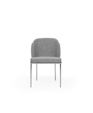 Polsterstuhl Grauer Esszimmer Stuhl Exklusive Esszimmer Metall Stühle
