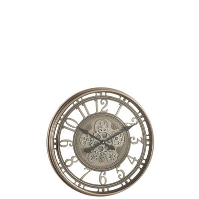 J-Line Radars Uhr mit arabischen Ziffern ? Metall/ Glas ? Bronze ? Ø 53 cm