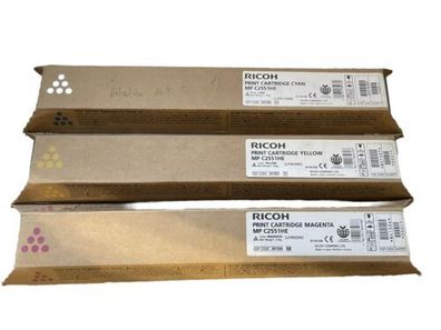 3 x Original Toner Ricoh Aficio MP C2051 C2551 / 841505 841506 841507 SET B-Box