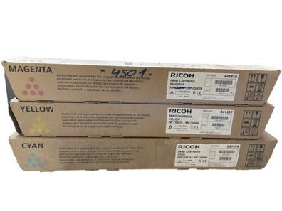 3xRicoh Toner 841457/58/59/ Toner Infotec Mp C4000 / Mp C5000/ MP C5501 B-Box