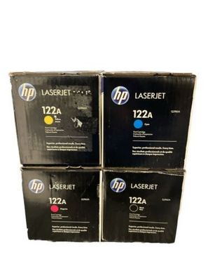 Original HP TonerSatz Q3960A Q3961A Q3962A Q3963A 122A black Box neu B-Box