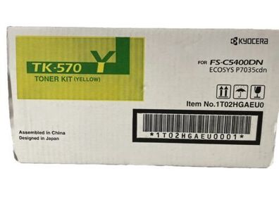 Kyocera Toner TK-570Y Yellow gelb, 1T02HGAEU0, FS-C5400DN, ECOSYS P7035cdn A-Box