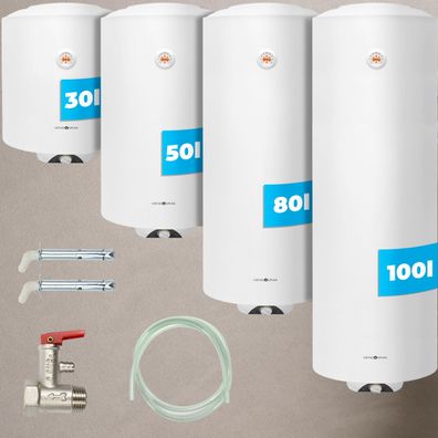 Elektro Warmwasserspeicher Wasserboiler Elektrospeicher Boiler 30 50 80 100 Liter