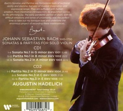 Sonaten & Partiten für Violine BWV 1001-1006 - Warner - (CD / Titel: H-Z)