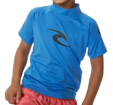 RIP CURL Kids UV Schutz Shirt Lycra Brand Wave blue gum
