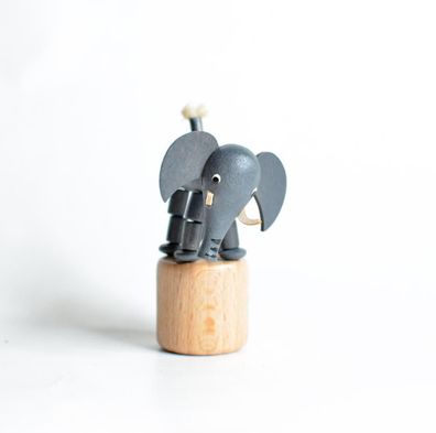 Holzspielzeug Wackelfigur Elefant Höhe=7,5cm NEU Spielzeug Wackeln Wackeltier