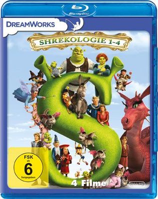 Shrekologie 1 - 4 (BR) 4Disc Dreamworks, Kinofilme Shrek 1,2,3,4 - Universal Picture