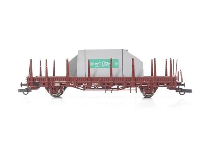 Roco H0 47176 Güterwagen Rungenwagen mit Ladung "Schwarz Bau AG" DB / NEM