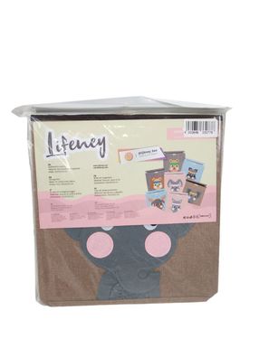 Lifeney Aufbewahrungsbox + Deckel Braun Elefant Spielzeug Kinderzimmer Faltbox