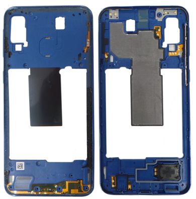 Original Samsung Galaxy A40 SM-A405F Mittelrahmen Gehäuse Blau Akzeptabel