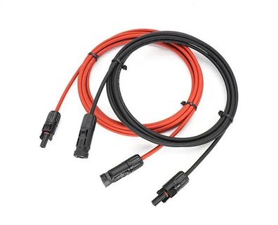Verlängerungskabel 2x4mm² MC4 Solar-DC-DC-PV-Kabel mit zwei Enden rot & schwarz