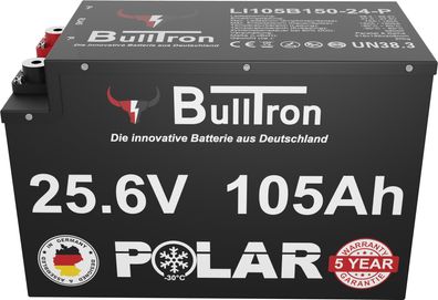BullTron Polar 105Ah inkl. Smart BMS mit 150A Dauerstrom & Bluetooth App