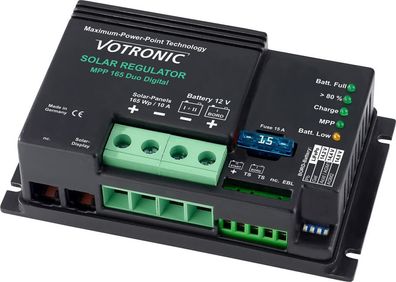Votronic 1710 MPP 165 Duo Digital 10A 12V MPPT Solar-Laderegler für zwei Batterien