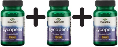 3 x Lycopene, 10mg - 120 softgels