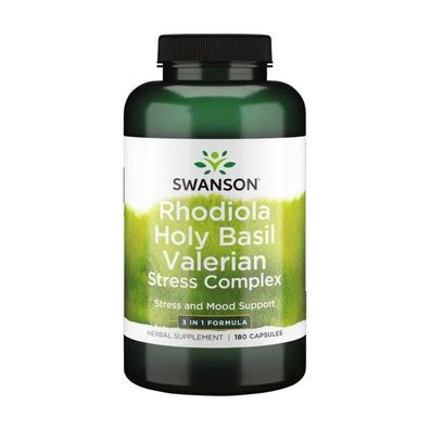 Rhodiola Holy Basil Valerian Stress Complex - 180 caps