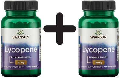 2 x Lycopene, 10mg - 120 softgels