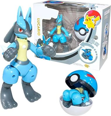 Lucario Pokemon Spielzeug Figur mit Pokeball Action-Figuren mit Pokéball