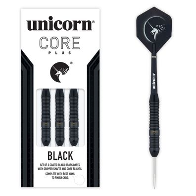 Unicorn Core Plus Black Brass 1 Steel Darts, 1 Satz / 26 Gr.
