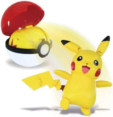 Pikachu Action-Figur mit Pokéball - Pokemon Spielzeug Figur mit Pokeball