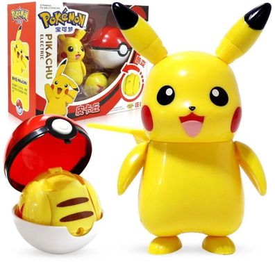 Pikachu Pokemon Spielzeug Figur mit Pokeball Action-Figuren mit Pokéball
