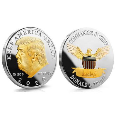 2020 Donald Trump Medaille Amerika Silber und Gold Plated (Med724)