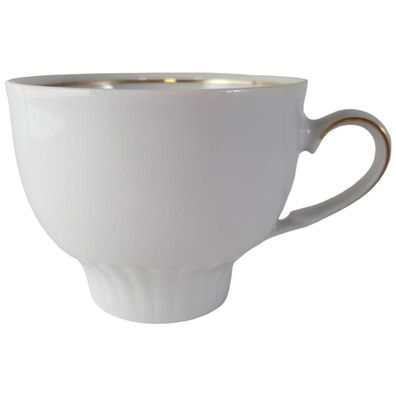 Kaffeetasse 6,6 cm Mitterteich Form 527 weiß mit Golddekor - Zustand: ...
