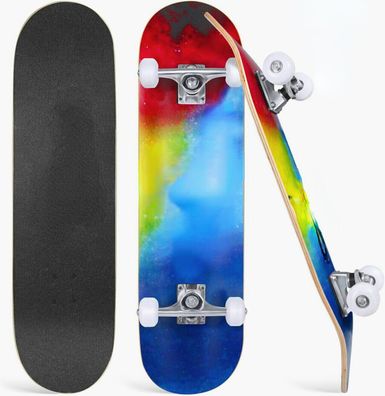 78,9 x 20,3 cm Skateboards mit bunten blinkenden Rollen für Anfänger Erwachsene