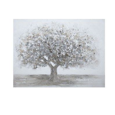 Gilde Bild Gemälde "Baum" handgemalt, grau/ weiss Länge 0 cm Breite 120 cm Höhe ...