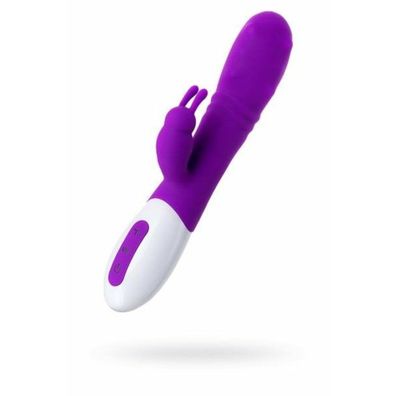 JOS TATY, Vibrator mit Klitorisstimulator mit pulsierenden Kugeln, lila, 21,5 cm