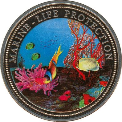 Palau 1 Dollar 1994 PP Marine Life Protection Farbe*