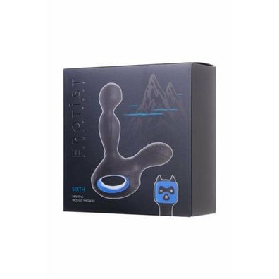 Erotist SIXTH Prostata-Massagegerät vibro mit Heizung Silikon schwarz 14,5 cm