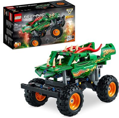 LEGO 42149 Technic Monster Jam Dragon Auto Kinder Truck-Spielzeug 2in1 Rennwagen