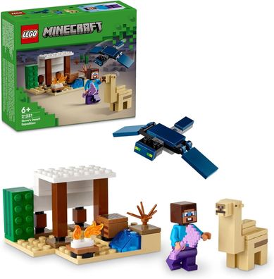 LEGO 21251 Minecraft Steves Wüstenexpedition Set zum Videospiel Gamer Spielzeug