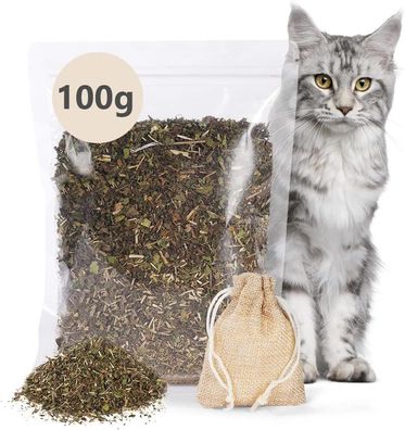 OSDUE Katzenminze mit befüllbaren Säckchen 100% Natürlich Katzentraining 100 g
