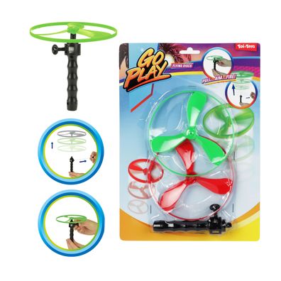 Toi-Toys - GO PLAY Flugscheiben 2 Stk. fliegen aufziehen flying disc Kinderspiel